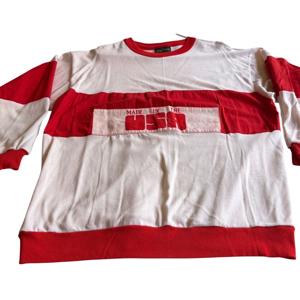 Vintage Made in the USA Sweatshirt Women's L‎ Patriotic Boundary Waters